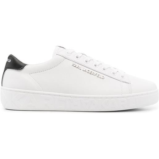 Karl Lagerfeld sneakers con placca logo - bianco