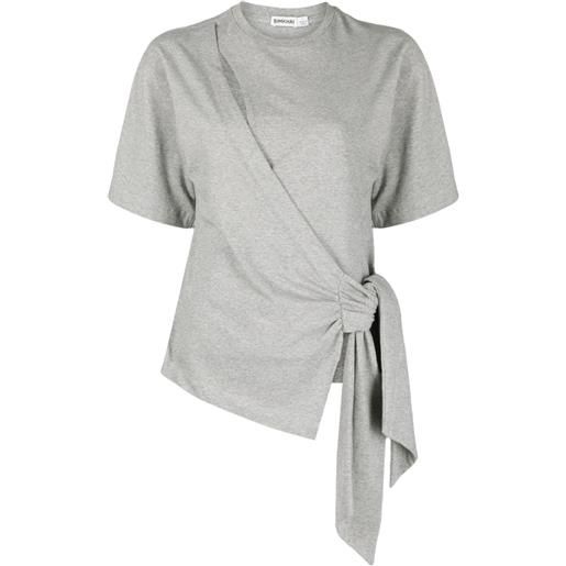 Simkhai t-shirt con dettaglio a nodo joline - grigio