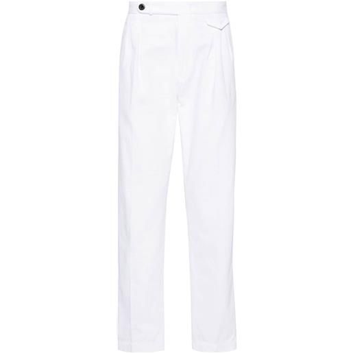 Incotex tapered-leg twill trousers - bianco