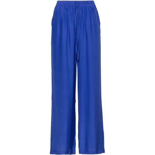 P.A.R.O.S.H. drawstring-waist silk trousers - blu