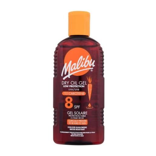Malibu dry oil gel with carotene spf8 gel solare all'olio impermeabile con carotene 200 ml
