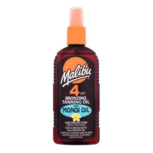 Malibu bronzing tanning oil monoi oil spf4 olio abbronzante spray impermeabile con olio di monoi 200 ml