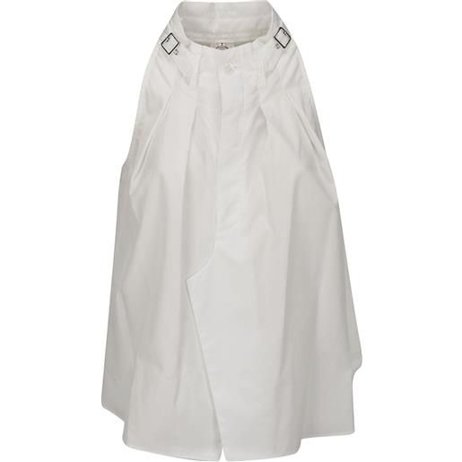 Noir Kei Ninomiya blusa smanicata con cintura - bianco