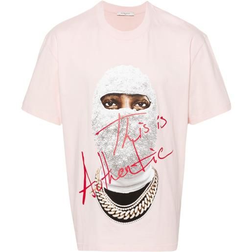 Ih Nom Uh Nit "this is authentic" mask-print t-shirt - rosa