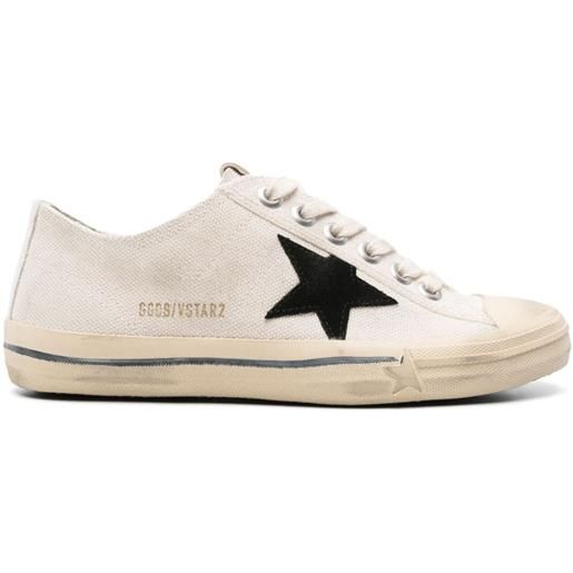 Golden Goose star-patch canvas sneakers - bianco