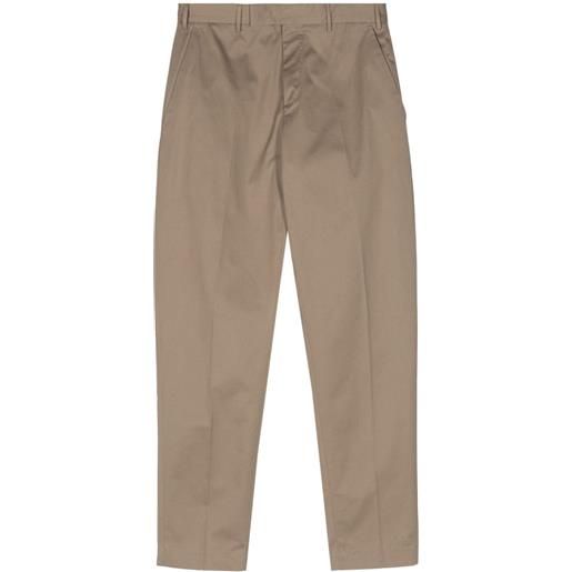 PT Torino mid-rise cotton chino trousers - toni neutri