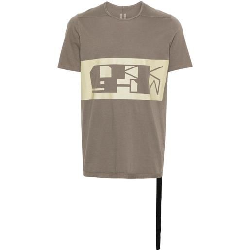 Rick Owens DRKSHDW strap-detail cotton t-shirt - marrone