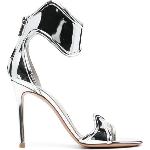 Gianvito Rossi lucrezia 105mm metallic sandals - argento