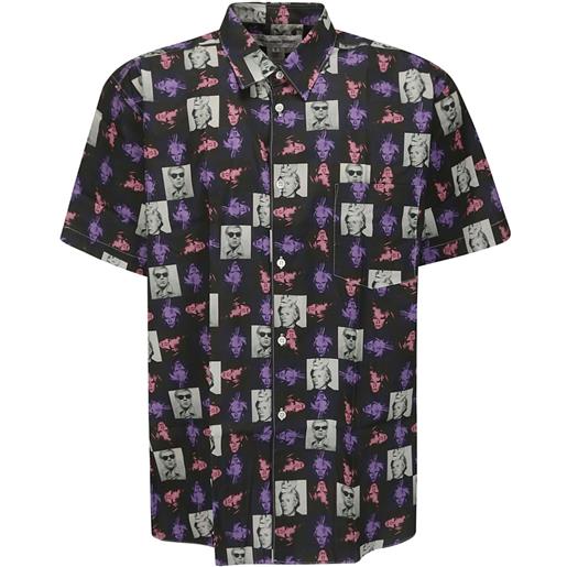 Comme Des Garçons Shirt all-over print cotton shirt - viola
