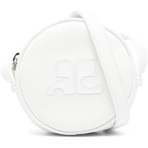Courrèges logo-patch leather mini bag - bianco