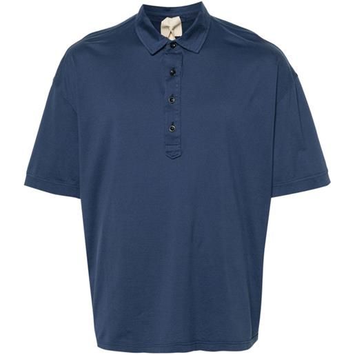 Ten C cotton jersey polo shirt - blu