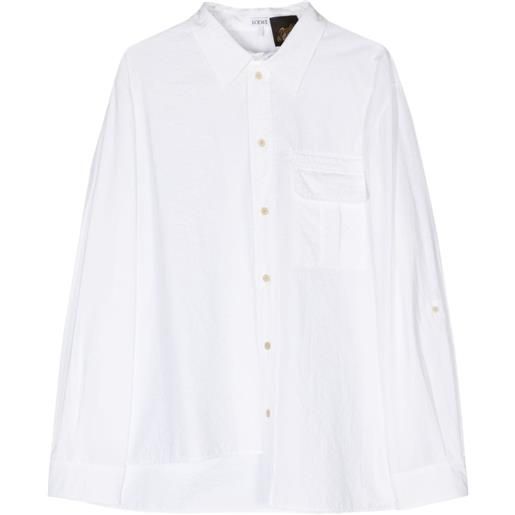LOEWE x paula's ibiza classic-collar semi-sheer shirt - bianco