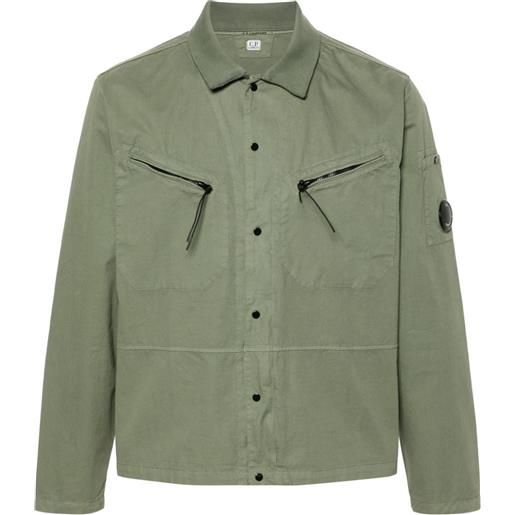 C.P. Company lens-detail cotton shirt - verde