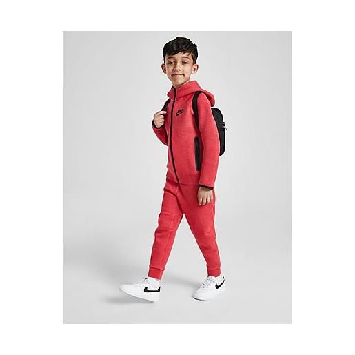 Nike tech fleece tracksuit children, red