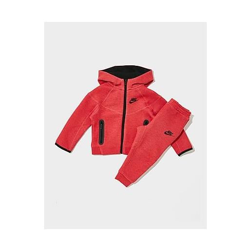 Nike tuta completa tech fleece neonati, red