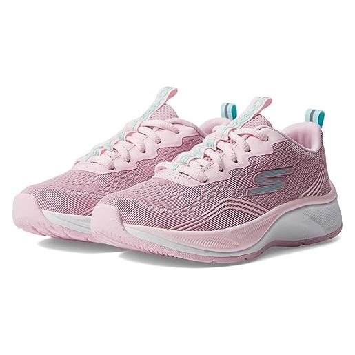Skechers ragazze, sneaker, bordo menta in rete rosa chiaro, 36.5 eu