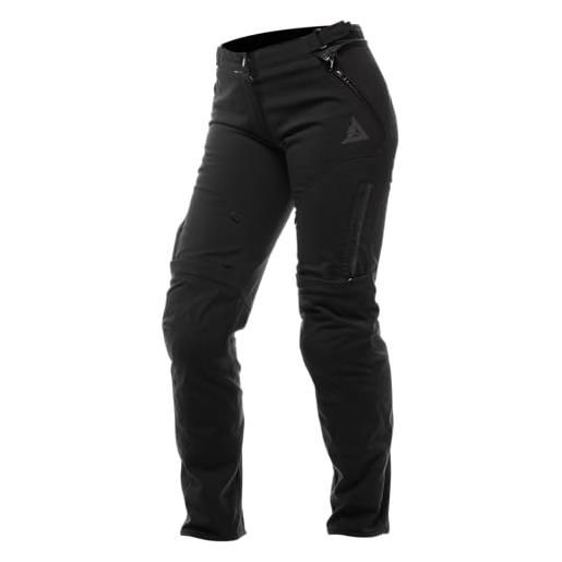 Dainese - drake 2 air tex pants wmn, pantaloni moto in tessuto, elasticizzati, con protezioni, woman, nero/nero, 46