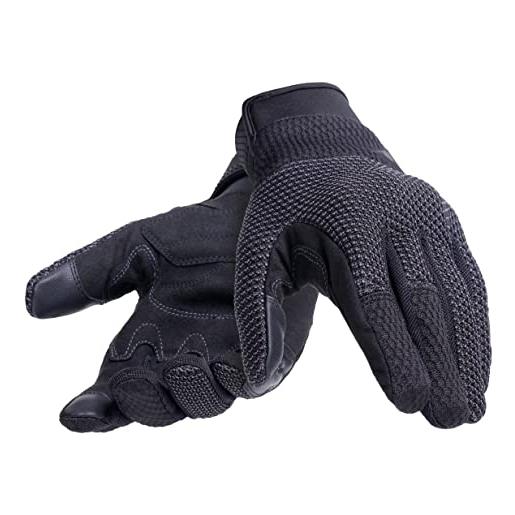 DAINESE - torino gloves, guanti da moto in tessuto con protezioni sulle nocche, compatibilità touch screen, guanti moto da uomo m, nero/antracite