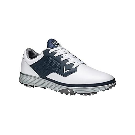 Callaway golf mission - scarpe da golf da uomo, wht/nvy, misura 38, bianco nvy, 39 1/3 eu