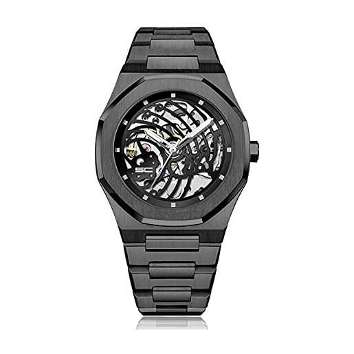 Millennium Star simone carbini orologio automatico total black atzeca orologio automatico, nero opaco