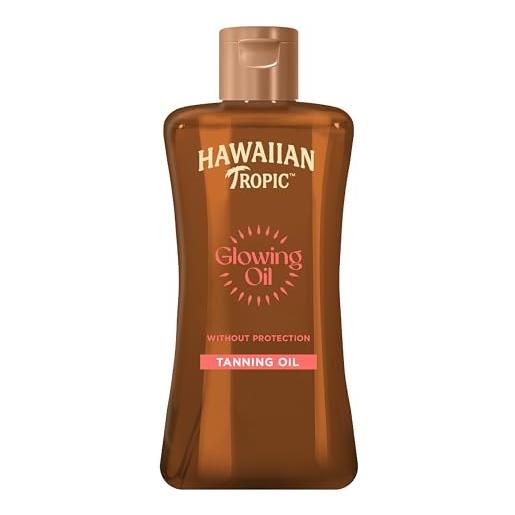 Hawaiian tropic tropical tanning oil spf 0 dark, olio solare - 200 ml