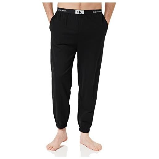 Calvin Klein pantaloni da jogging uomo sweatpants lunghi, nero (black), l
