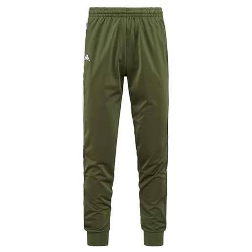Kappa pantalone tuta 222 banda rastoria graphiktape 34186vw verde banda verde grigio unisex (xxl)