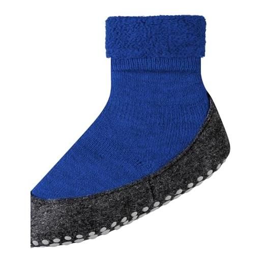 Falke cosyshoe minis k hp lana con suola in gomma 1 paio, calze da casa unisex - bambini, blu (cobalt blue 6054), 21-22