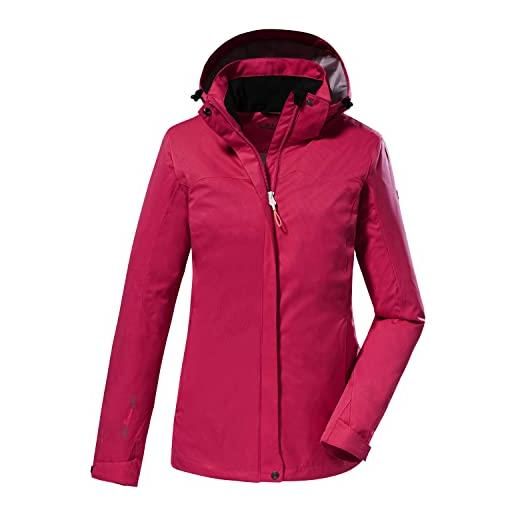 Killtec women's giacca funzionale/giacca outdoor con cappuccio staccabile - taglia corta kos 133 kg wmn jckt, rose, 19, 40826-000