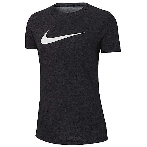 Nike dry dfc crew, t-shirt donna, black/htr/white, xl
