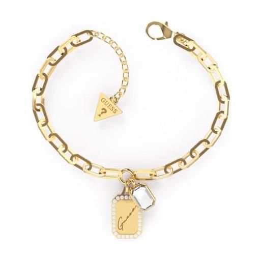 GUESS bracciale jewellery crystal tag (jubb01136jwygs / jubb01136jwrhs), única, metallo, nessuna pietra preziosa