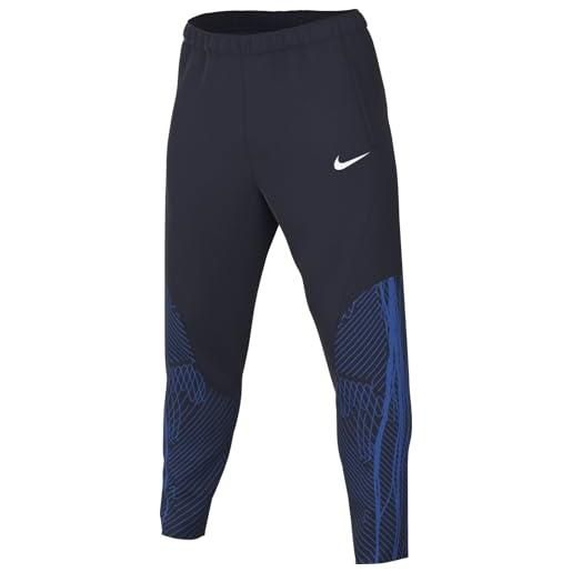 Nike dr2563-451 m nk df strk23 pant kpz pantaloni sportivi uomo obsidian/obsidian/royal blue/white s