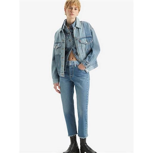 Levi's jeans 501® original split con lunghezza alla caviglia blu / splitting hairs
