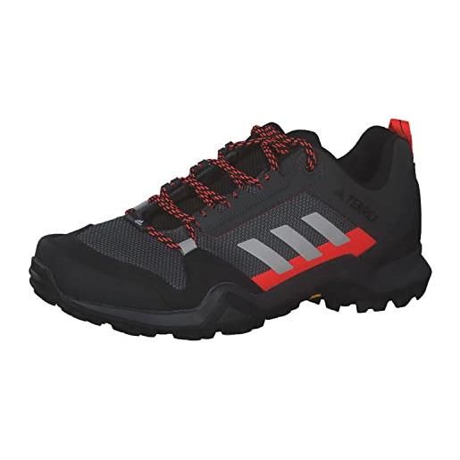 Adidas terrex ax3, scarpe da trekking uomo, grigio (dgh solid grey/grey one/solar red), 38 2/3 eu