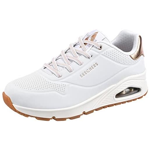 Skechers uno shimmer away, scarpe da ginnastica donna, bianco (white), 35 eu