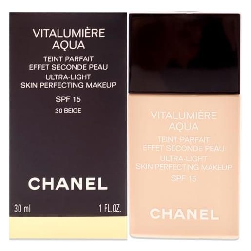 Chanel vitalumiere aqua fondotinta effetto seconda pelle spf15 30 beige 30ml