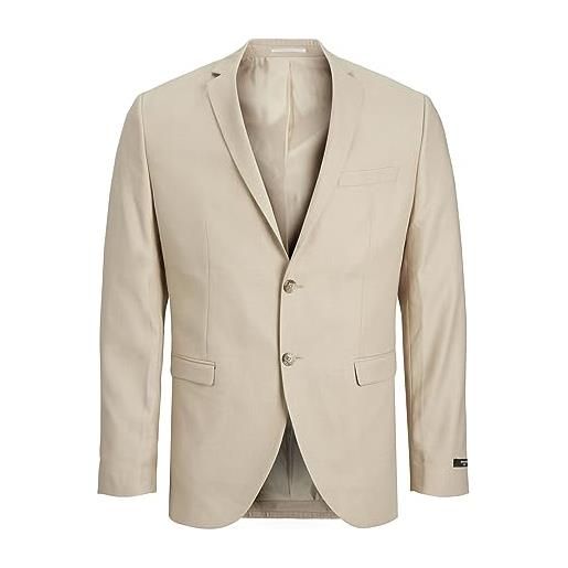 JACK & JONES jprsolaris blazer noos giacca, white pepper/fit: super slim fit, 58 uomo