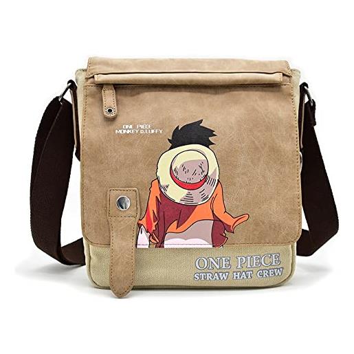 HOUOK anime borsa a tracolla satchel tela scuola cosplay borsa da viaggio messenger borsello uomo donna tracolla borsa a libro-h