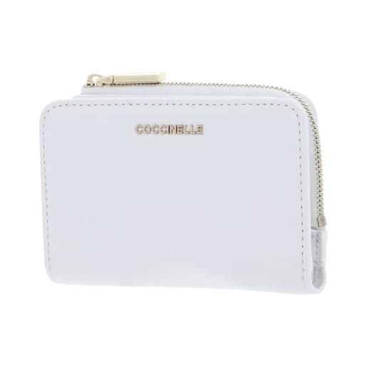 Coccinelle metallic soft wallet grained leather brillant white
