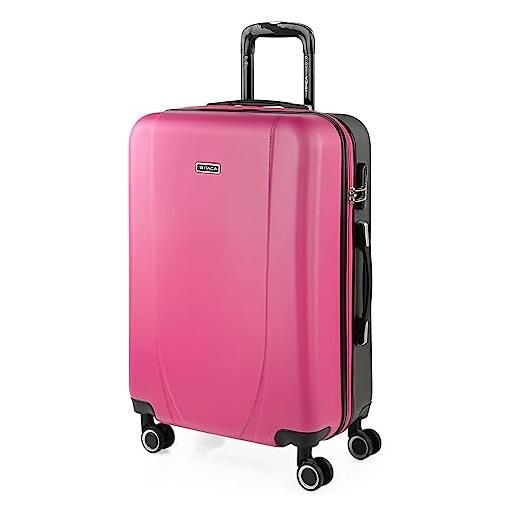 ITACA tiber, luggage suitcase unisex, fucsia/antracite, valigia mediana