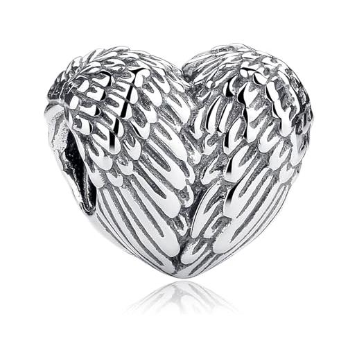 HAEPIAR s925 sterling silver charm per bracciale collana charm dangle ali d'angelo regali per donne
