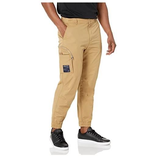 ARMANI EXCHANGE single side zip pocket with logo label, pantaloni, uomo, kelp, 28