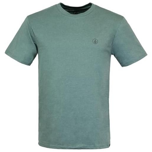Volcom circle blanks - maglietta da uomo, verde fuoco, l