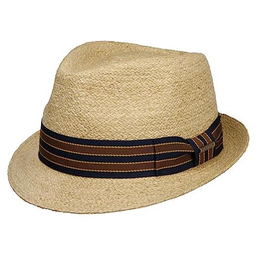 Stetson cappello di paglia yescott trilby donna/uomo - rafia da sole primavera/estate - l (58-59 cm) natura
