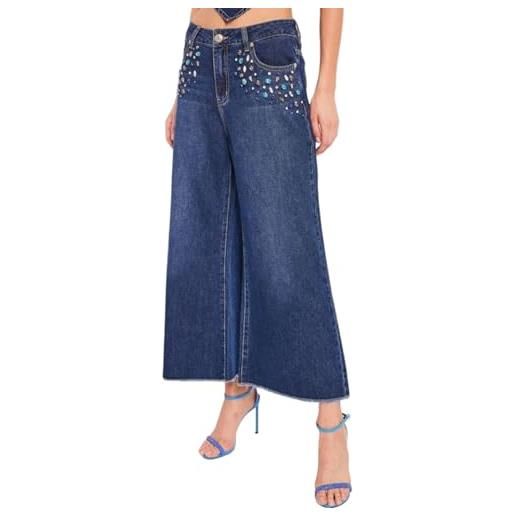 Denny Rose jeans flare cropped 411nd26033 blu