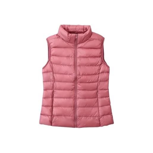 Dndrdhfb piumino senza maniche da donna autunno e inverno leggero bianco anatra gilet taglia grande, peg en8, m