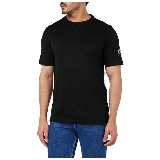Calvin Klein Jeans badge regular tee j30j323484 top in maglia a maniche corte, nero (ck black), xxl uomo