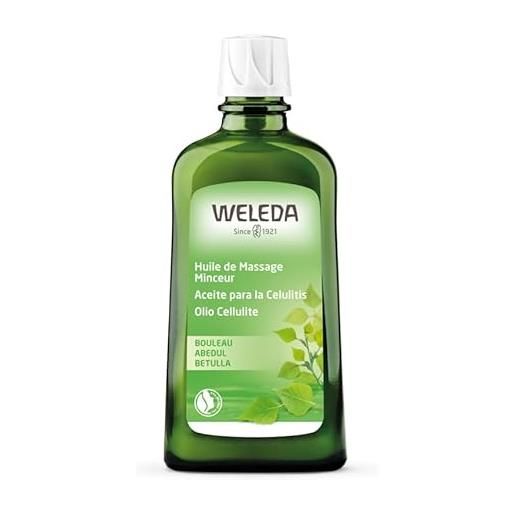 Weleda olio cellulite betulla, trattamento degli inestetismi della cellulite a base di foglie di betulla bio per una pelle visibilmente più liscia e morbida (1x200 ml)