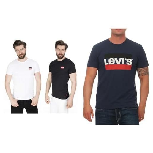 Levi's t-shirt sportwear white/mineral black t-shirt dress blues l