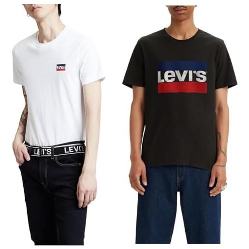 Levi's t-shirt sportwear white/mineral black t-shirt sportswear beautiful black+ l
